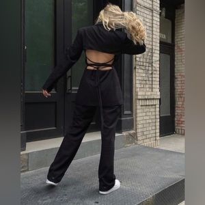 WeWoreWhat cut out black blazer NWT